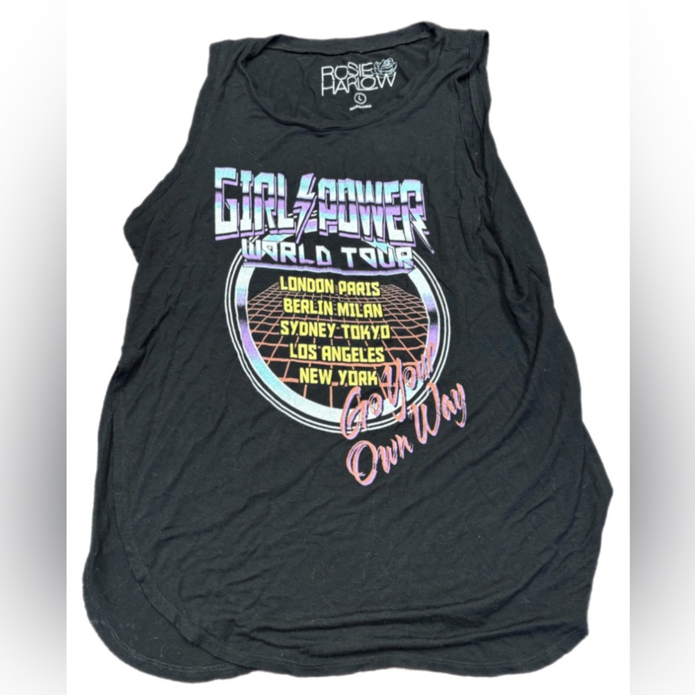 Girl Power World Tour Graphic Muscle Tee Relaxed Fit